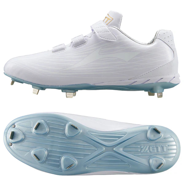 [BSR2207WMB-1111] ZETT 라이트 스피드 징야구화 (백색) 벨크로