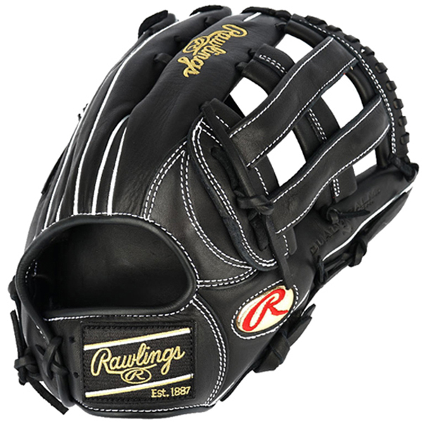 [GKW8HD7-6] Rawlings HOH 외야 쌍십자웹 (검정) 13인치